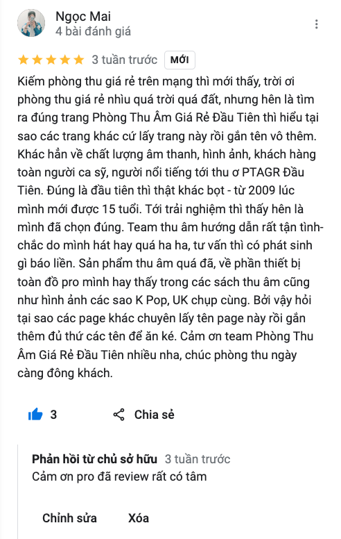 Phong THu Am Gia Re Đầu Tiên Tp Hcm - Từ 2009